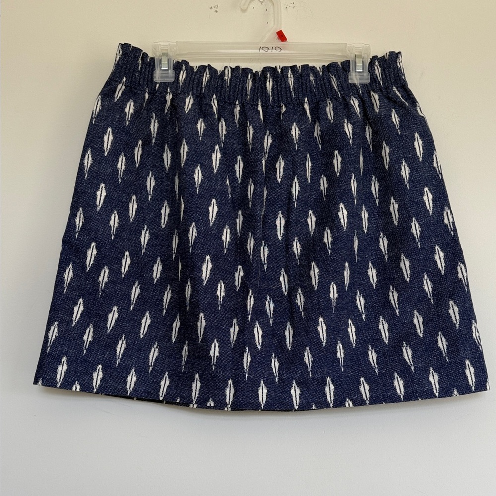 J. Crew Dark Blue and White Mini Skirt - Picture 5 of 7